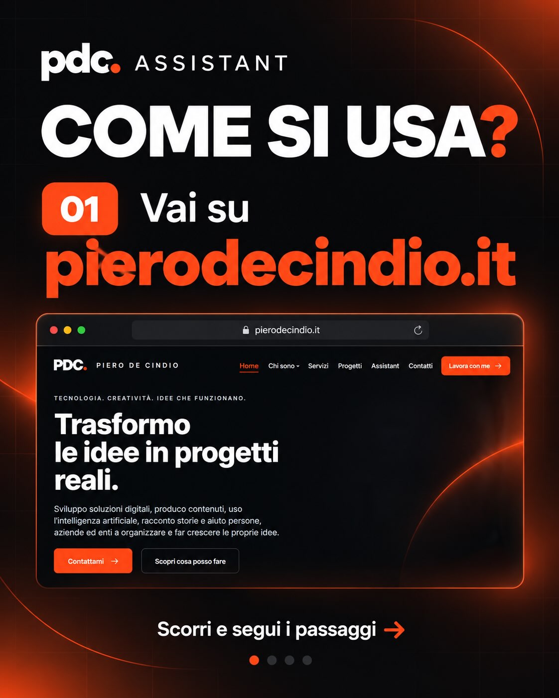 Aggiornare il tuo sito parte da una richiesta. Con PDC ASSISTANT scegli il progetto, descrivi la modifica scrivendo…